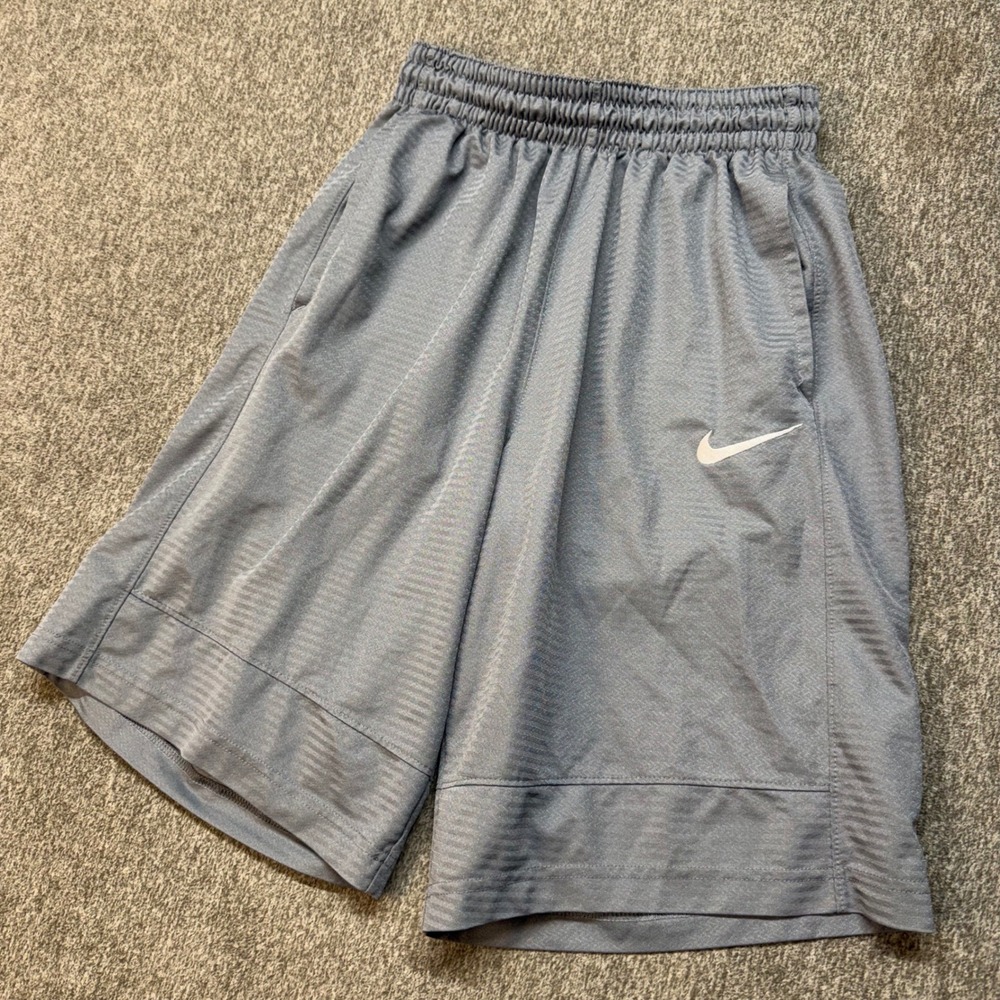 Nike Mens Dry Basketball Shorts Grey Striped CD7101-065 Size Small